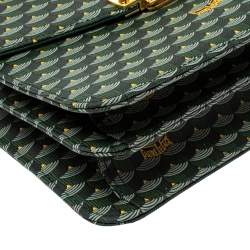 Faure Le Page Green Coated Canvas Parade Top Handle Bag