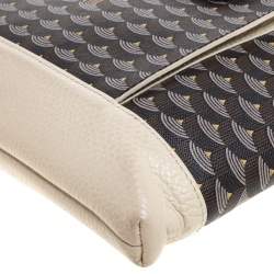 Pre Owned Faure Le Page Beige/Brown Coated Canvas and Leather Wristlet Clutch