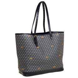 Pre Owned Faure Le Page Black Coated Canvas and Leather Daily Battle Tote