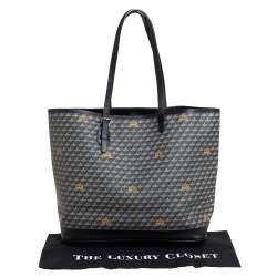 Pre Owned Faure Le Page Black Coated Canvas and Leather Daily Battle Tote