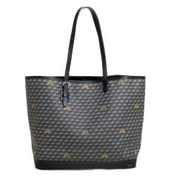 Pre Owned Faure Le Page Black Coated Canvas and Leather Daily Battle Tote