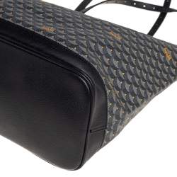 Pre Owned Faure Le Page Black Coated Canvas and Leather Daily Battle Tote