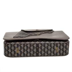 Faure Le Page Olive Green Leather and Coated Canvas Calibre 27 Top Handle Bag