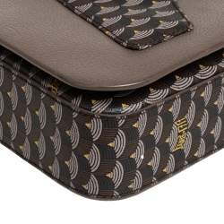 Faure Le Page Olive Green Leather and Coated Canvas Calibre 27 Top Handle Bag