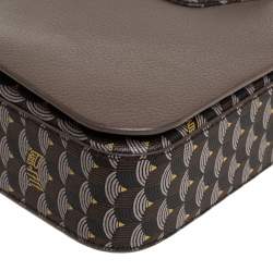 Faure Le Page Olive Green Leather and Coated Canvas Calibre 27 Top Handle Bag