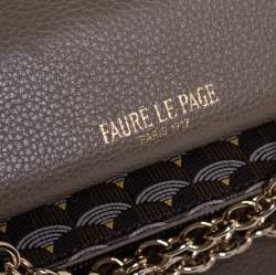 Faure Le Page Olive Green Leather and Coated Canvas Calibre 27 Top Handle Bag