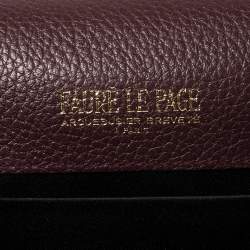 Pre Owned Fauré Le Page Burgundy Coated Canvas and Leather Parade Top Handle Bag
