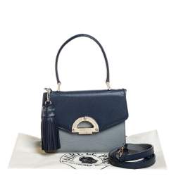 مملوكة مسبقًا حقيبة فور لو باج "باراد 19" يد علوية جلد أزرق/ رمادي