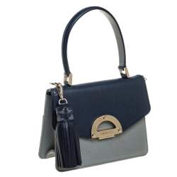 مملوكة مسبقًا حقيبة فور لو باج "باراد 19" يد علوية جلد أزرق/ رمادي