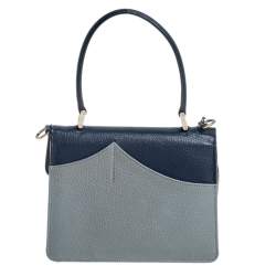 مملوكة مسبقًا حقيبة فور لو باج "باراد 19" يد علوية جلد أزرق/ رمادي