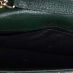 Pre Owned Fauré Le Page Green Leather Calibre 21 Top Handle Bag