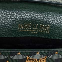 Pre Owned Fauré Le Page Green Leather Calibre 21 Top Handle Bag