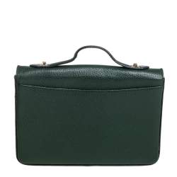 Pre Owned Fauré Le Page Green Leather Calibre 21 Top Handle Bag
