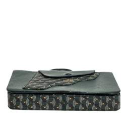 Pre Owned Fauré Le Page Green Leather Calibre 21 Top Handle Bag