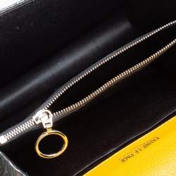 Faure Le Page Yellow/Grey Coated Canvas and Leather Parade Top Handle Bag