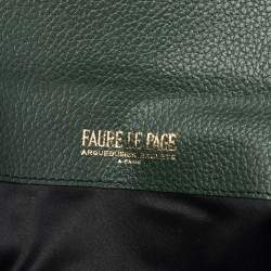 Pre Owned Faure Le Page Green Coated Canvas and Leather Parade Clutch 