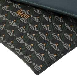 Pre Owned Faure Le Page Green Coated Canvas and Leather Parade Clutch 