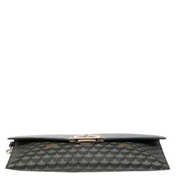 Pre Owned Faure Le Page Green Coated Canvas and Leather Parade Clutch 