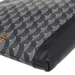 مملوكة مسبقًا Fauré Le Page Black/Grey Coated Canvas And Leather Wristlet Clutch