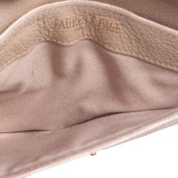 Pre Owned Faure Le Page Beige Coated Canvas Callibre Wristlet Pouch