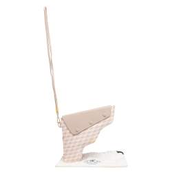 Pre Owned Faure Le Page Beige Coated Canvas Callibre Wristlet Pouch