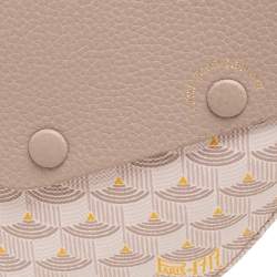 Pre Owned Faure Le Page Beige Coated Canvas Callibre Wristlet Pouch