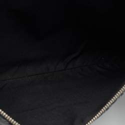 Pre Owned Faure Le Page Grey Coated Canvas and Leather Wristlet Clutch