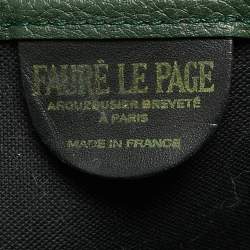 Pre Owned Faure Le Page Green Coated Canvas and Leather Daily Battle 37 Tote