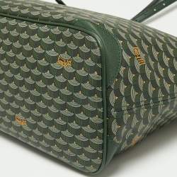 Pre Owned Faure Le Page Green Coated Canvas and Leather Daily Battle 37 Tote