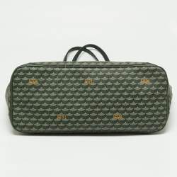 Pre Owned Faure Le Page Green Coated Canvas and Leather Daily Battle 37 Tote