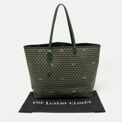 Pre Owned Faure Le Page Green Coated Canvas and Leather Daily Battle 37 Tote