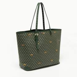 Pre Owned Faure Le Page Green Coated Canvas and Leather Daily Battle 37 Tote