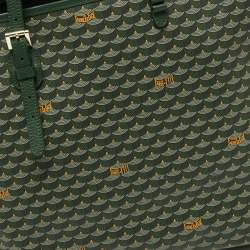 Pre Owned Faure Le Page Green Coated Canvas and Leather Daily Battle 37 Tote