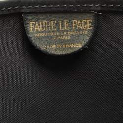 Pre Owned Faure Le Page Green/Black Coated Canvas and Leather Daily Battle Tote