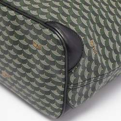 Pre Owned Faure Le Page Green/Black Coated Canvas and Leather Daily Battle Tote