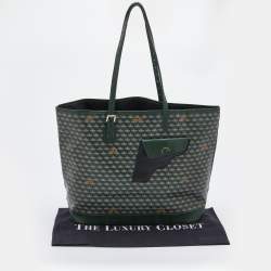 Faure Le Page Green Coated Canvas and Leather Daily Battle 37 Tote