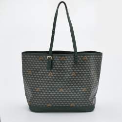 Faure Le Page Green Coated Canvas and Leather Daily Battle 37 Tote