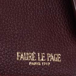Pre Owned Faure Le Page Burgundy Coated Canvas and Leather Calibre Bifold Wallet