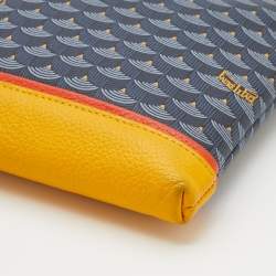 Pre Owned Faure Le Page Multicolor Coated Canvas And Leather Pochette Zip 29 Bag