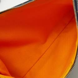 Pre Owned Faure Le Page Multicolor Coated Canvas And Leather Pochette Zip 29 Bag