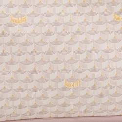 Pre Owned Faure Le Page Pink/Peack Coated Canvas and Leather Wristlet Clutch