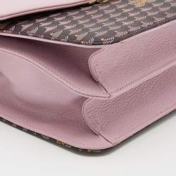 Pre Owned Faure Le Page Pink Coated Canvas And Leather Parade 23 Top Handle Bag