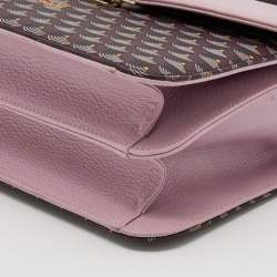 Pre Owned Faure Le Page Pink Coated Canvas And Leather Parade 23 Top Handle Bag