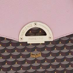 Pre Owned Faure Le Page Pink Coated Canvas And Leather Parade 23 Top Handle Bag