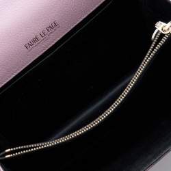 Pre Owned Faure Le Page Pink Coated Canvas And Leather Parade 23 Top Handle Bag