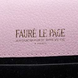 Pre Owned Faure Le Page Pink Coated Canvas And Leather Parade 23 Top Handle Bag