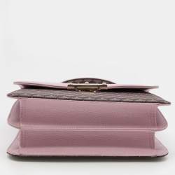 Pre Owned Faure Le Page Pink Coated Canvas And Leather Parade 23 Top Handle Bag