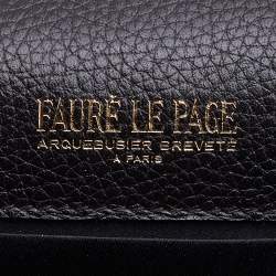 Faure Le Page Brown Coated Canvas and Leather Parade Top Handle Bag 