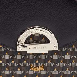 Faure Le Page Brown Coated Canvas and Leather Parade Top Handle Bag 