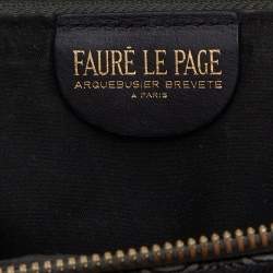 مملوكة مسبقًا حقيبة كلتش فور لو باج حمالة يد جلد و كانفاس مقوى بني و بيج 